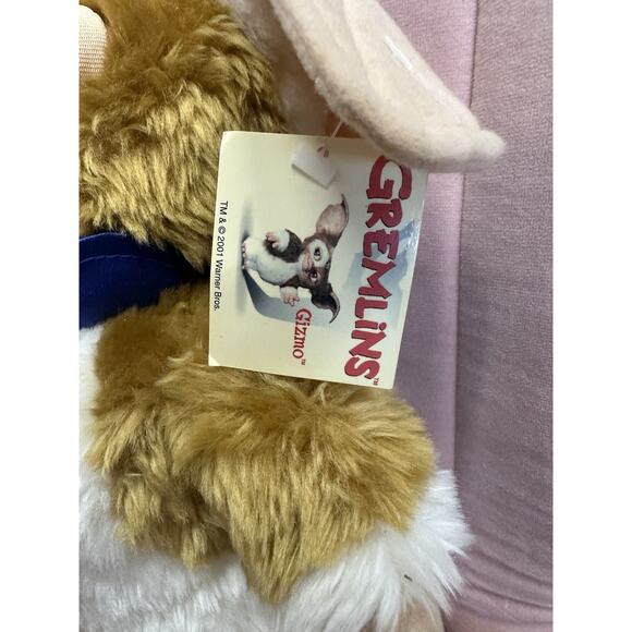 Vintage Gremlins Gizmo NECK TIE Collar Mogwai RARE 2001 WB Nanco Plush Tag - Picture 2 of 9